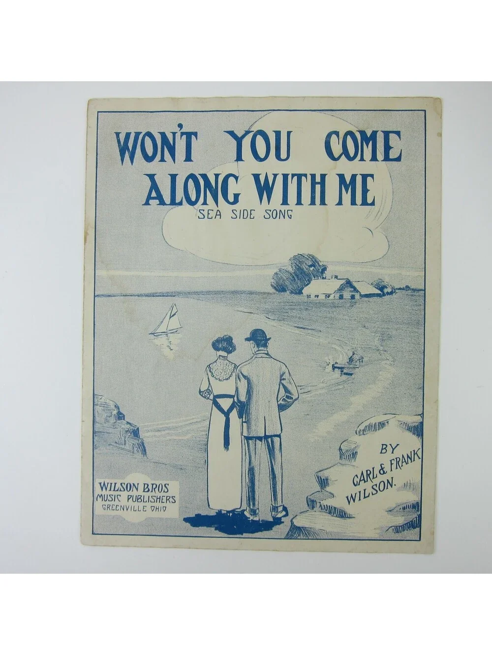Sheet Music Won't You Come Along With Me Wilson Bro Greenville Ohio Antique 1913
